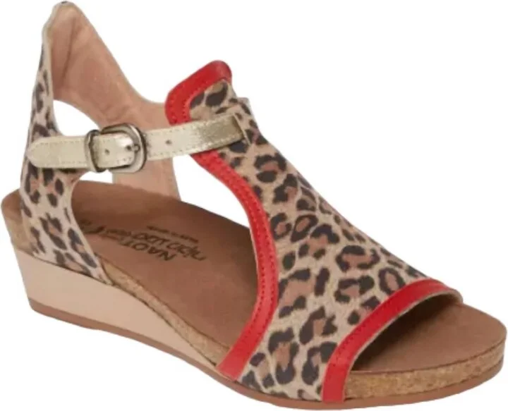 Women's Fiona Sandal In Cheetah/kiss Red