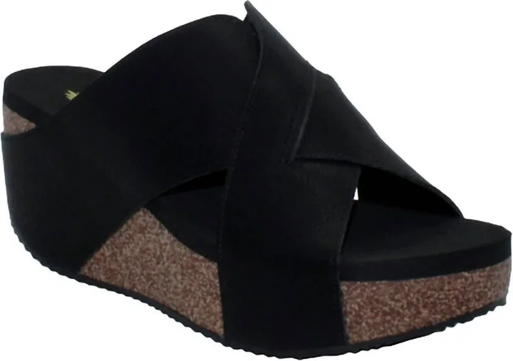 Women's Firefly Criss Cross Sandals In Black