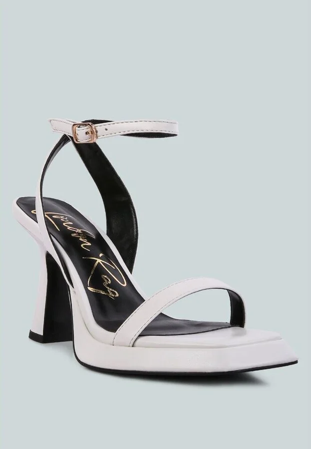 Womens Five Star Ankle Strap Kitten Heel Sandals - Image 2