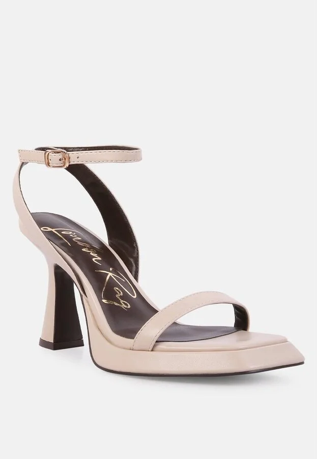 Womens Five Star Ankle Strap Kitten Heel Sandals - Image 5