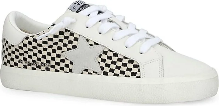 Women's Flair 40 Sneaker In Black/white Natural Checkered