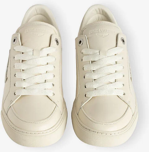 Womens Flash Fly On Wing-Embroidered Leather Low-Top Trainers Eur 39 / 6 Uk Women - Image 2