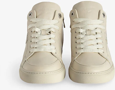 Womens Flash Mid Fly Wing-Embroidered Leather Mid-Top Trainers Eur 36 / 3 Uk Women - Image 2