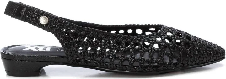 Women's Flat Ballerina Shoes In Black