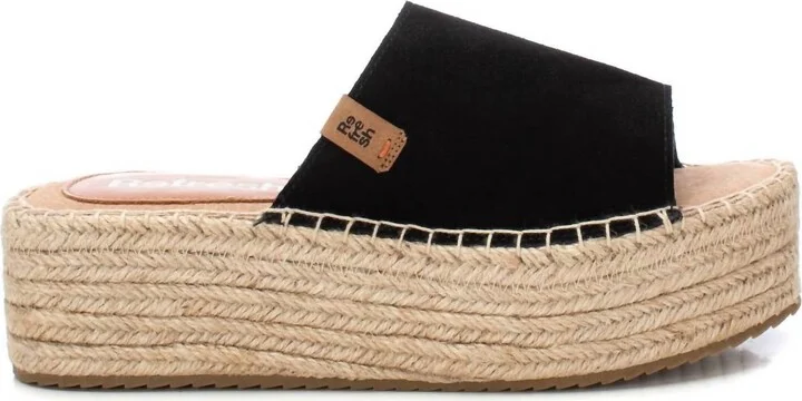 Women's Flat Sandals In Black