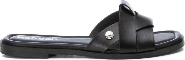Women's Flat Sandals In Black