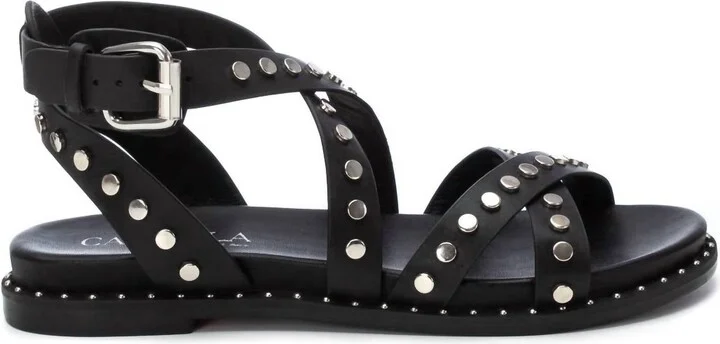 Women's Flat Sandals In Black