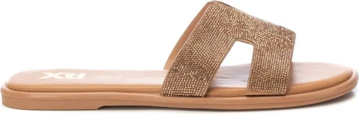 Women's Flat Sandals In Bronze
