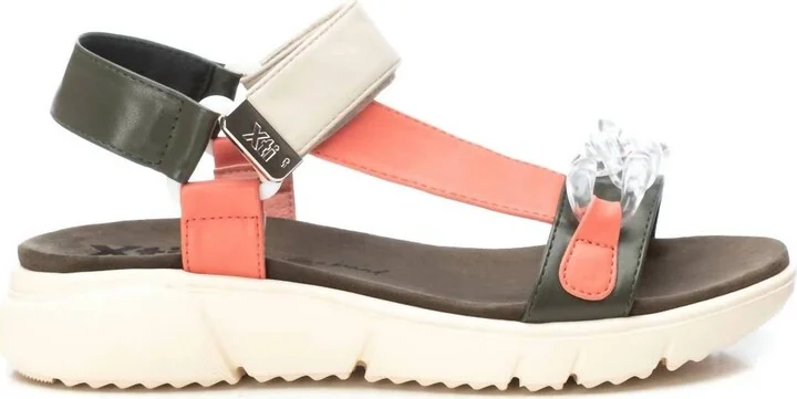 Women's Flat Sandals In Khaki