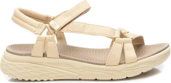Women's Flat Sandals In Medium Beige