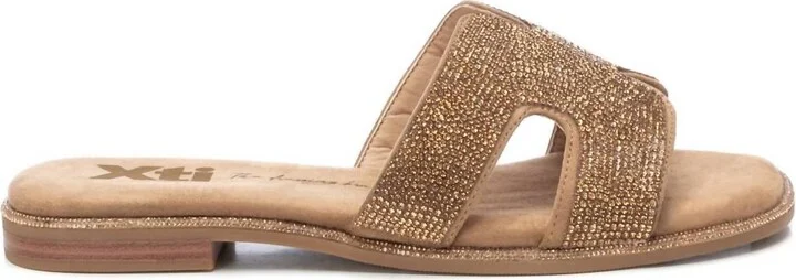 Women's Flat Sandals In Taupe