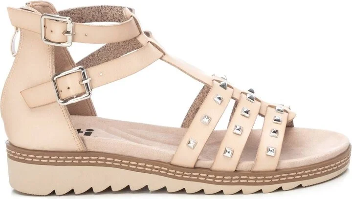 Women's Flat Sandals With Gold Studs By XTI_
