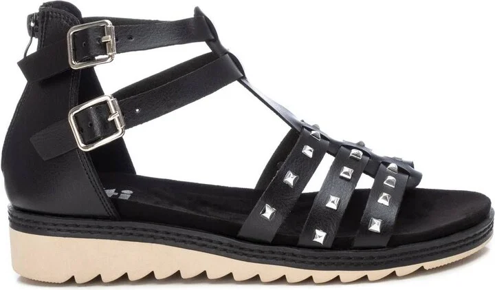 Women's Flat Sandals With Gold Studs By XTI_