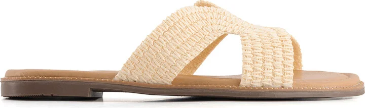 Women's Flat Slide Sandals with Ultra Comfort Insole