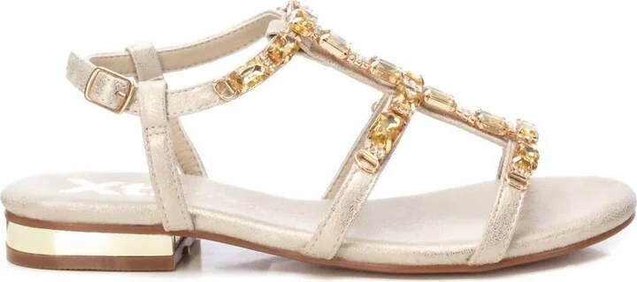 Women's Flat Strappy Sandals In Gold