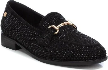 Women's Flats Suede Moccasins 143523 Black - Image 2