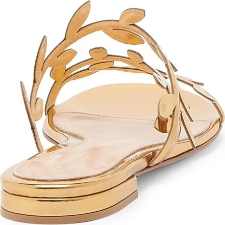 Women's Flavia Metallic Leather Flat Sandals - Mekong - Size 6 - Image 3