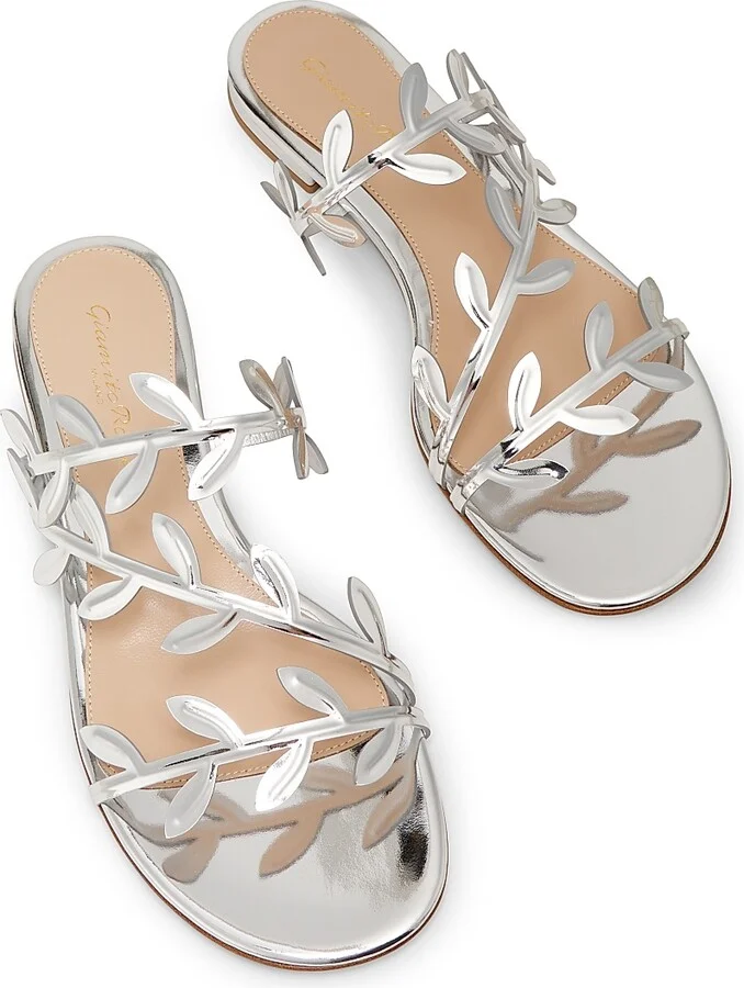 Women's Flavia Metallic Leather Flat Sandals - Mekong - Size 6 - Image 8