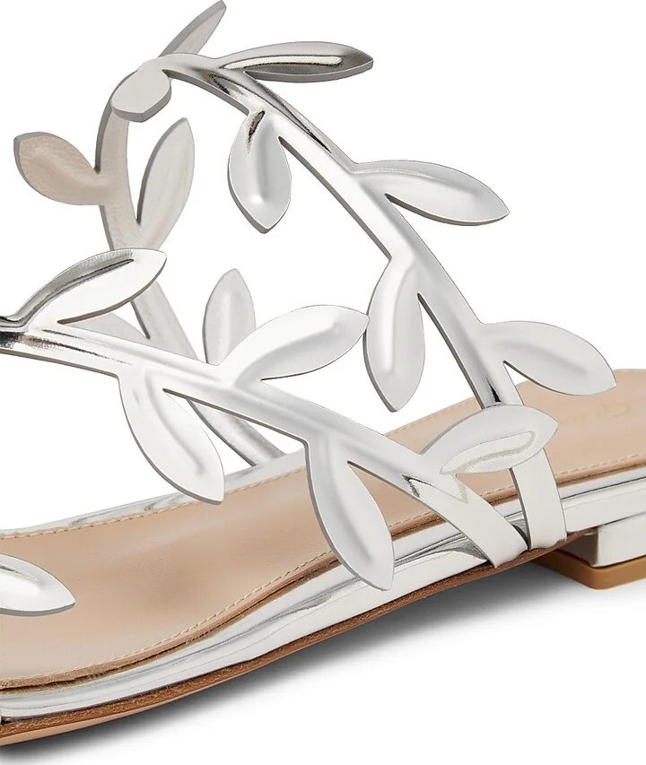 Women's Flavia Metallic Leather Flat Sandals - Mekong - Size 6 - Image 9