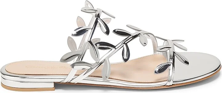 Women's Flavia Metallic Leather Flat Sandals - Mekong - Size 6 - Image 11