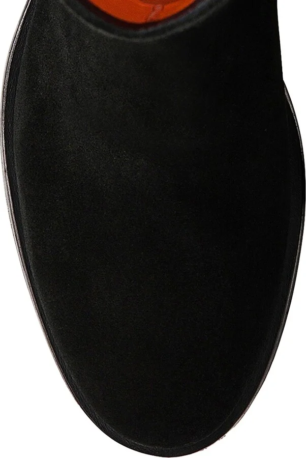 Women's Fleeces Suede Mid-Calf Boots - Black - Size 5 - Image 4