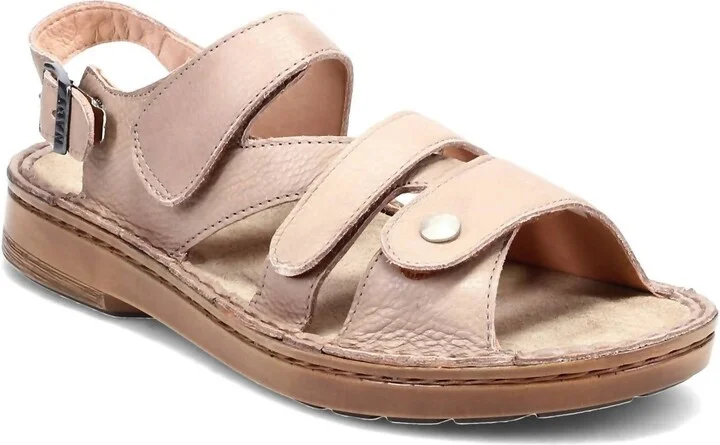 Women's Fleur Sandal In Soft Stone Leather