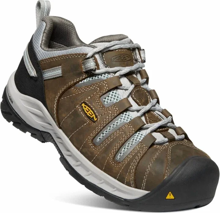 Women's Flint Ii Low Steel Toe Waterproof Boots - Wide Width In Cascade Brown/surf Spray