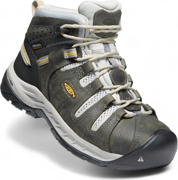 Women's Flint Ii Mid Steel Toe Waterproof Boots - Medium Width In Magnet/vapor
