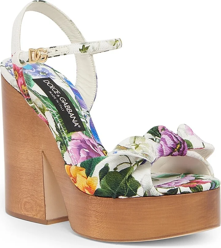 Women's Floral 125MM Platform Wedge Sandals - Size 6 - Image 2