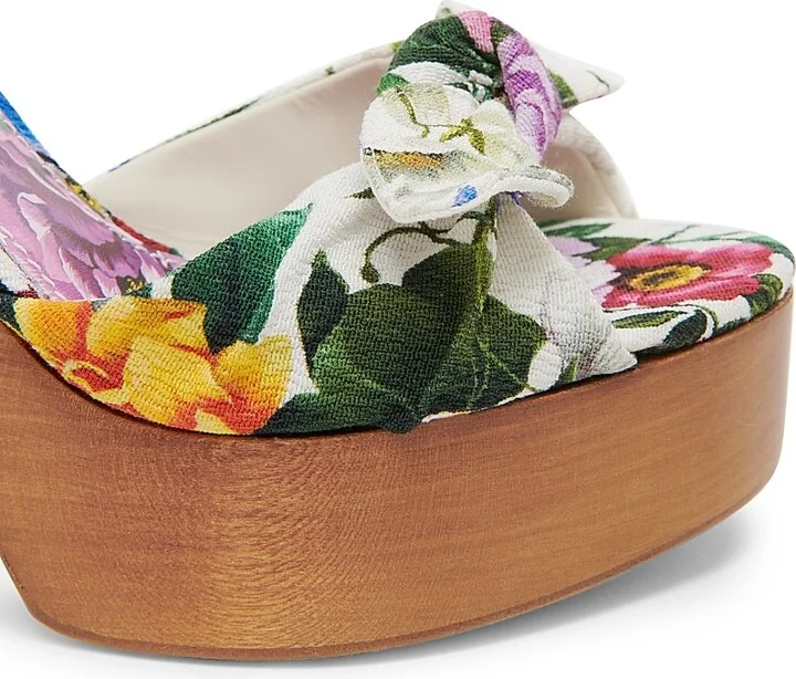 Women's Floral 125MM Platform Wedge Sandals - Size 6 - Image 5