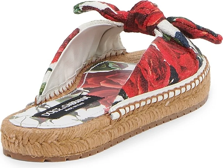 Women's Floral Cotton-Blend Espadrille Flats - Size 5 - Image 3