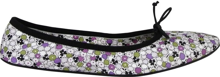 Women's Floral Green / Purple / Black Leather Ballet Flats (39 EU / 9 US) - Image 6