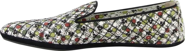 Women's Floral Green / Red / Black Fabric / Leather Ballet Flats (39.5 EU / 9.5 US) - Image 7