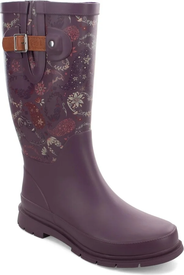 Womens Floral Paisley Tall Rain Boot - Image 3