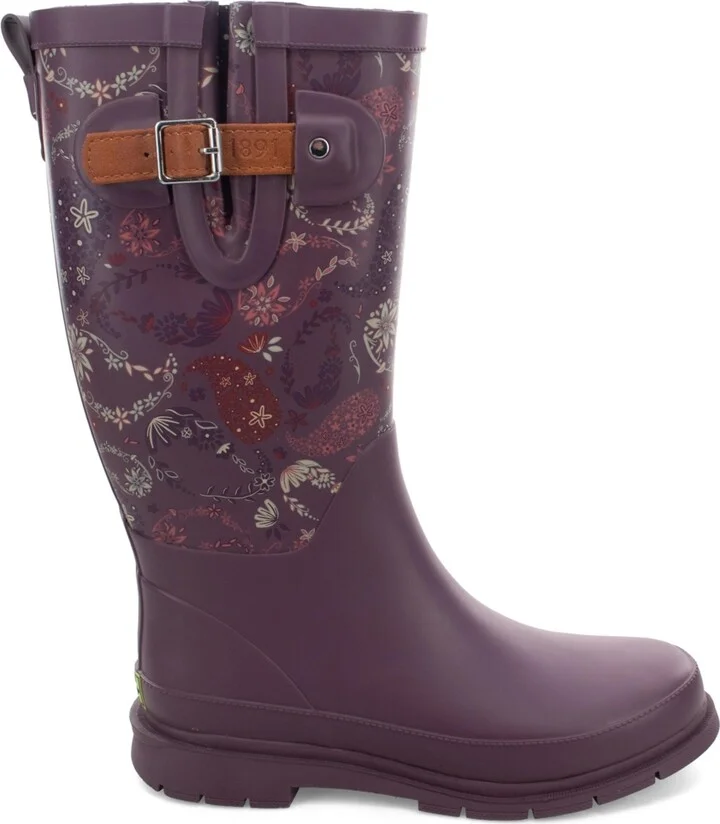 Womens Floral Paisley Tall Rain Boot