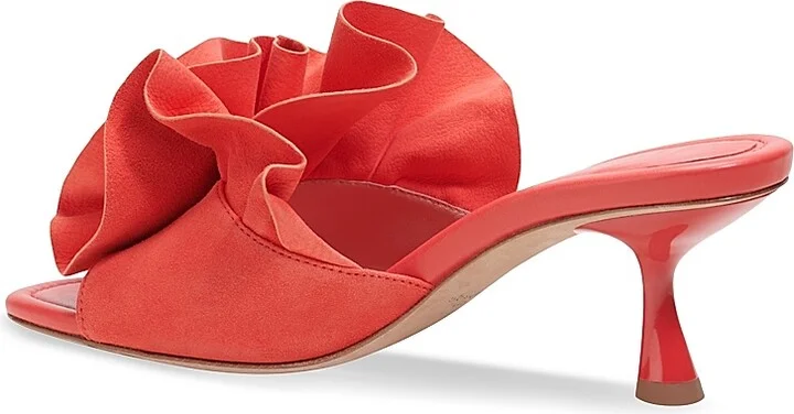 Women's Flourish 65MM Suede Sandals - Ponderosa Red - Size 10 - Image 3
