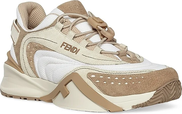 Women's Flow Mesh & Leather Low-Top Sneakers - Mauve Multi - Size 6 - Image 6
