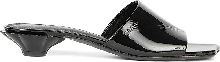 Women's Flower Mule Sandals - Black - Size 5.5