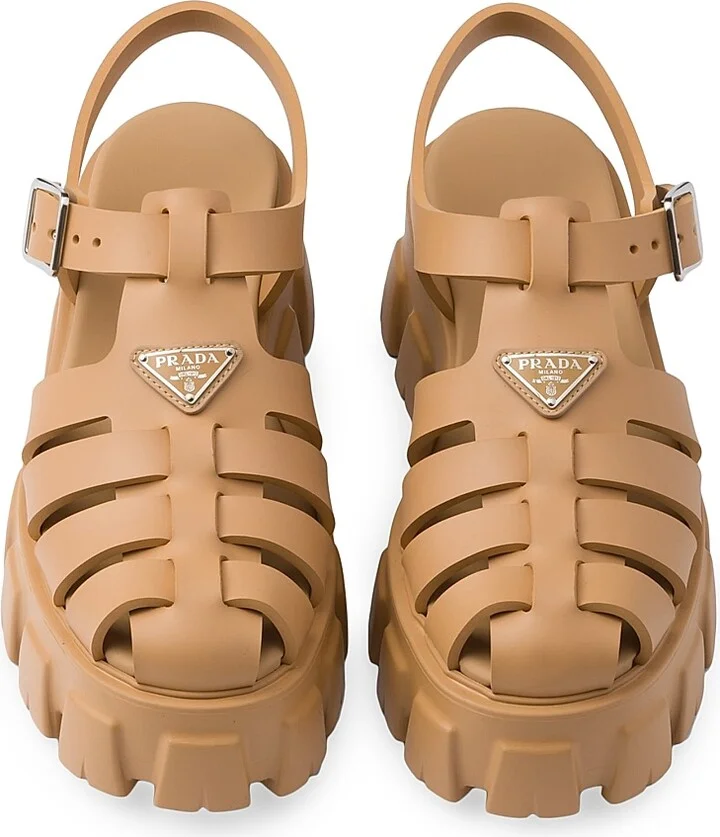 Women's Foam Rubber Sandals - Light Brown - Size 7 - Image 2