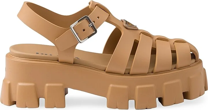 Women's Foam Rubber Sandals - Light Brown - Size 7