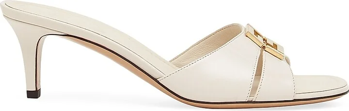 Women's Fold 50MM Leather Mules - Nero - Size 5 - Image 8