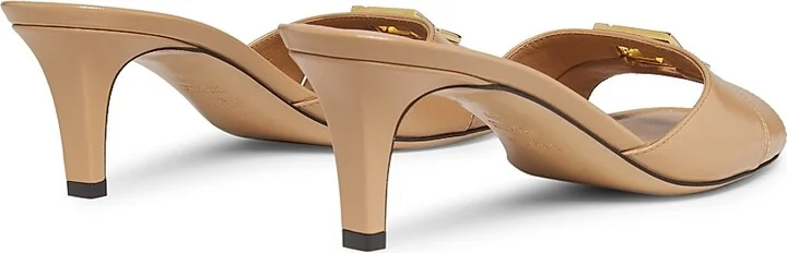 Women's Fold 50MM Leather Mules - Nero - Size 5 - Image 10