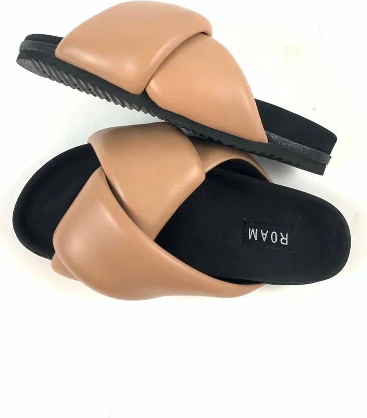 Women's Foldy Puffy Slide Sandal In Nude