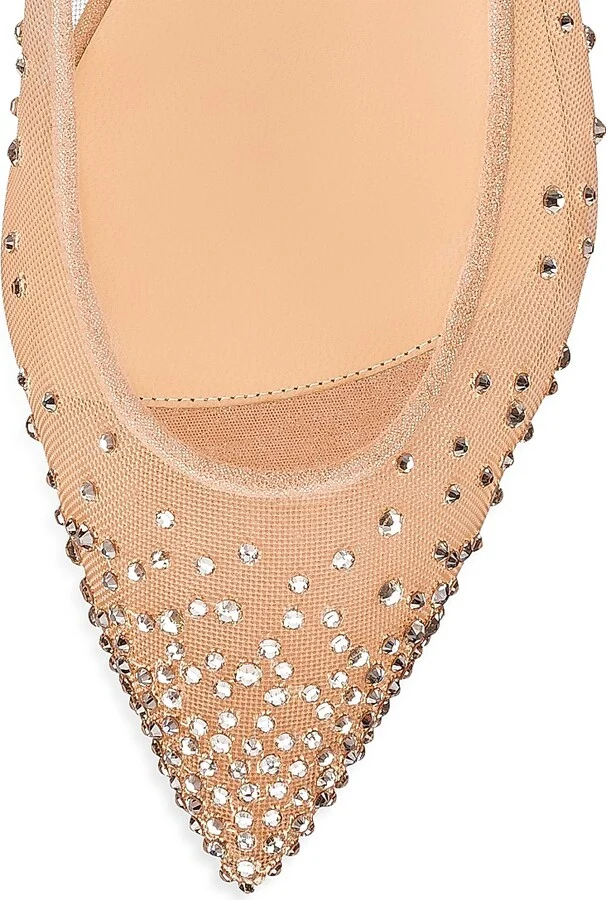 Women's Follies Strass Ballerina Flats - Beige - Size 4 - Image 4