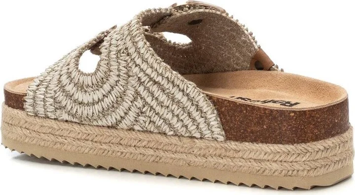 Women's Footbed Jute Wrapped Platform Sandals By Xti - Image 4