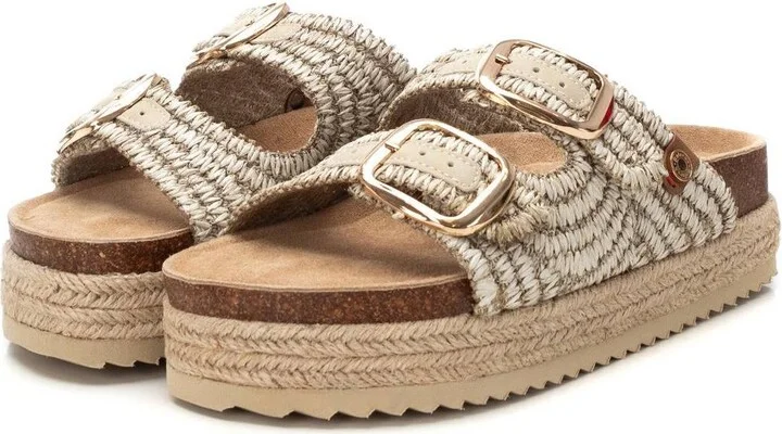 Women's Footbed Jute Wrapped Platform Sandals By Xti - Image 5