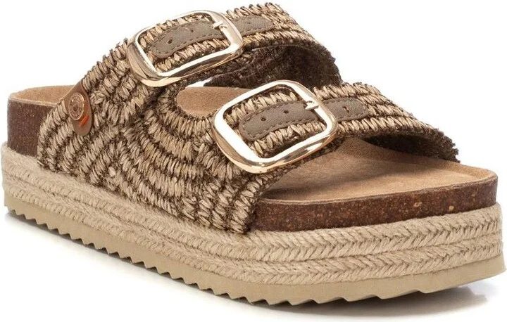 Women's Footbed Jute Wrapped Platform Sandals By Xti - Image 6