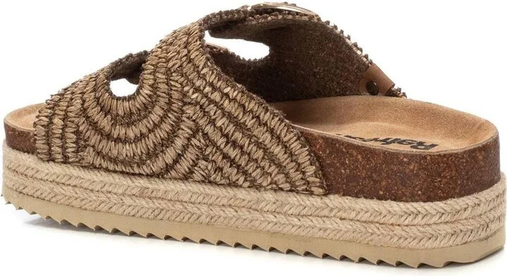 Women's Footbed Jute Wrapped Platform Sandals By Xti - Image 8