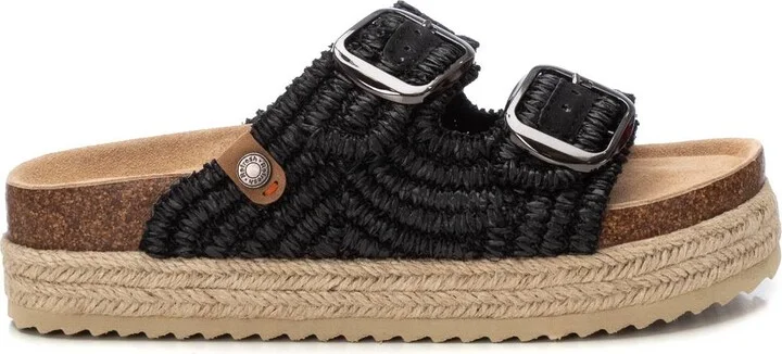 Women's Footbed Jute Wrapped Platform Sandals By Xti