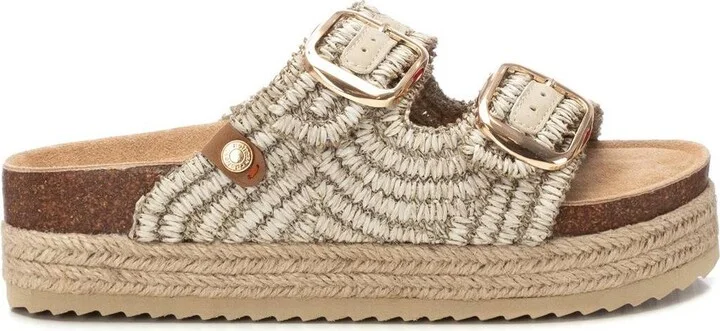 Women's Footbed Jute Wrapped Platform Sandals By Xti